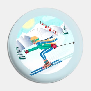 skiing pretty girl Pin