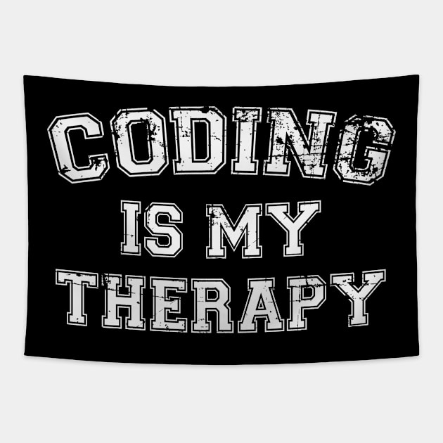 Coding Is My Therapy Tapestry by RW