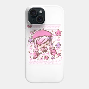 Cute festive pink bubble head cutie Phone Case