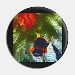 Bumblebee and Dahlia Pin