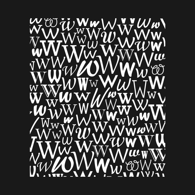 W - Typography (White) by gillianembers