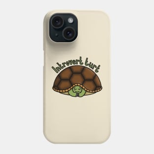 Introvert Turt - An Introverted turtle in his big shell house Phone Case