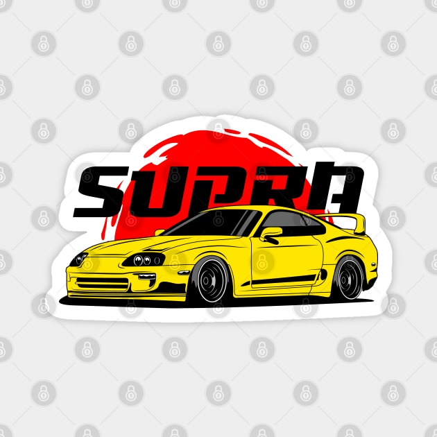 Gold Supra JDM Magnet by GoldenTuners