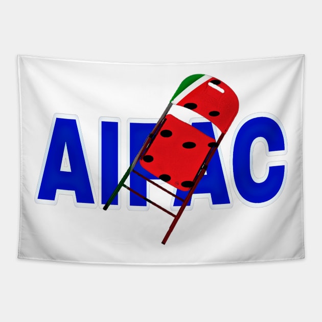 Folding Chair To The Israel Lobby - Watermelon - Front Tapestry by SubversiveWare