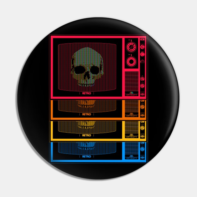 CRT or DIE Pin by SlothTee