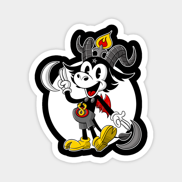 Funny Satanic Baphomet Black goat 30s Vintage Cartoon Goth - As Above So Below - Magnet | TeePublic Funny Satanic Baphomet Black goat 30s Vintage Cartoon Goth - As Above So Below - Magnet | TeePublic