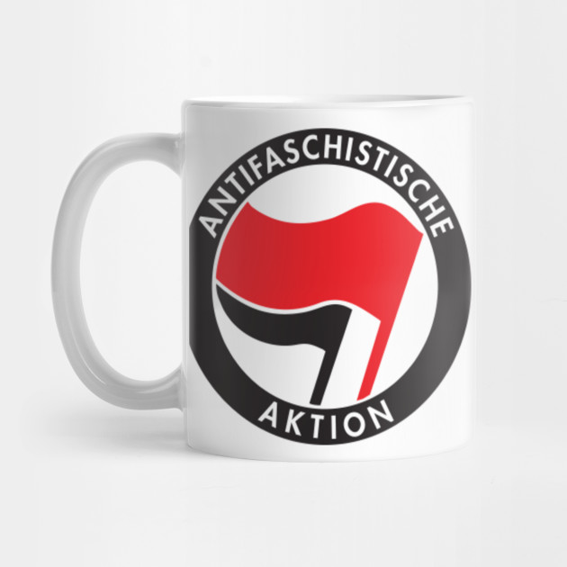 Antifaschistische Aktion Flag Antifa Flag Mug Teepublic