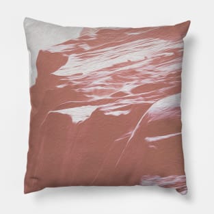 Rose Blush Mountains Oil Effects 4 Pillow