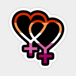 Lesbian Hearts Magnet