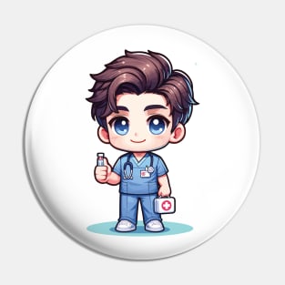 Chibi Male Nurse Pin