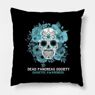 Dead pancreas society Skull Diabetes awareness Pillow