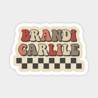 Brandi Carlile Checkered Retro Groovy Style Magnet