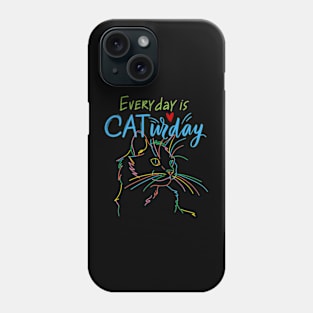 every day is caturday Phone Case