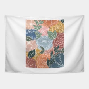 Painted Floral Tapestry