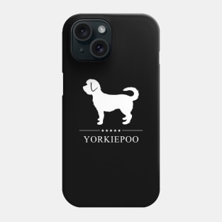 Yorkiepoo White Silhouette Phone Case