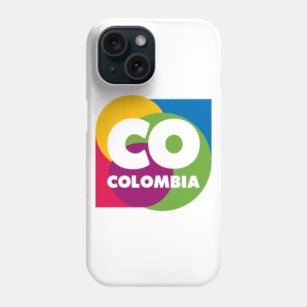 CO Colombia logo - retro design Phone Case by verde