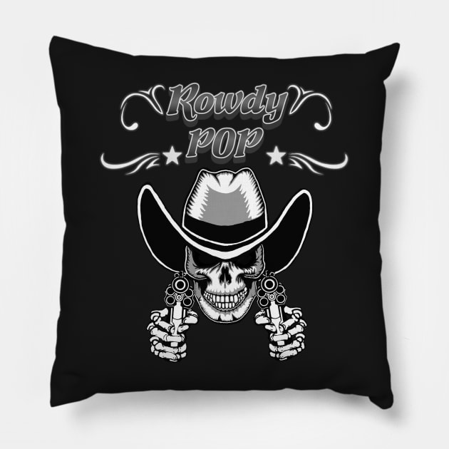 Rowdypop Six Shooter Skull. Pillow by RowdyPop