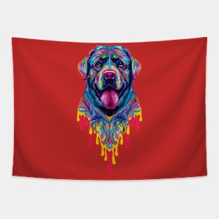 Lab Labrador Retriever Drippy Color Art Tapestry