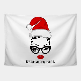 December girl Christmas Tapestry