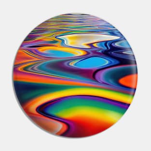 Liquid Colors Flowing Infinitely - Heavy Texture Swirling Thick Wet Paint - Abstract Inspirational Rainbow Drips Pin