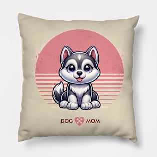 Husky Puppy | Proud Dog Mom Pillow