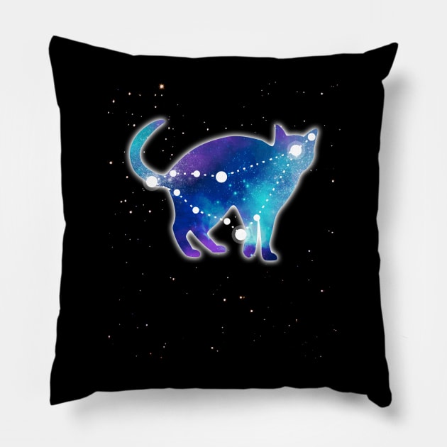 Capricorn Zodiac Sign Astrology Constellation Cat Lover Pet T-Shirt Pillow by flytogs