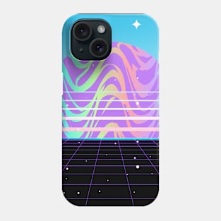 Minimal Sunset Psychedelic Synth Phone Case