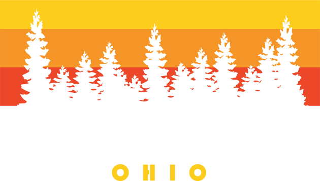 Hocking Hills State Park Ohio Trees Retro Kids T-Shirt by PodDesignShop