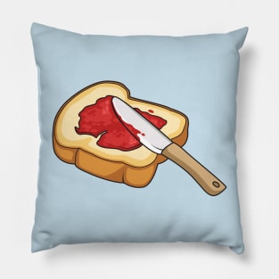 Bread & jam cartoon illustration Pillow