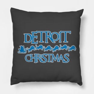 Detroit Lions Christmas Pillow