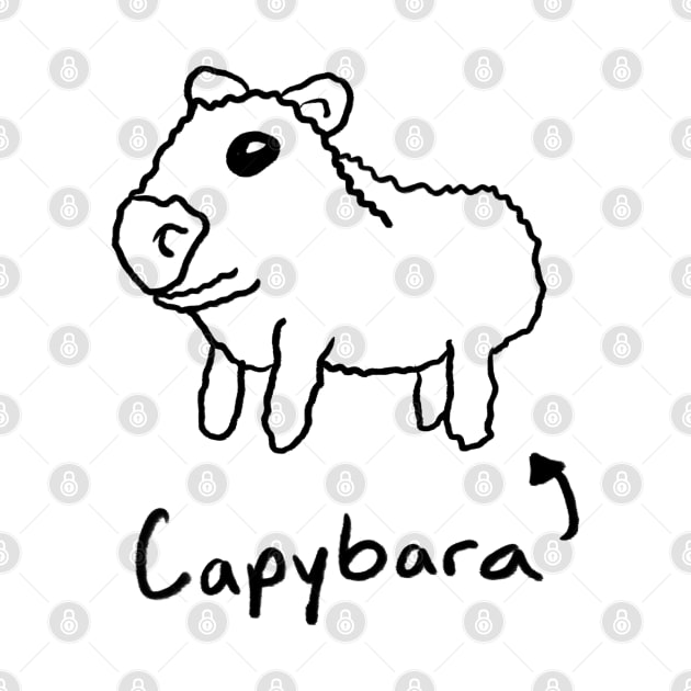 Crappy Capybara Drawing by RoserinArt