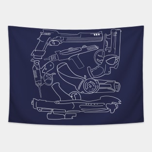 Science Fiction Movie Weapons Tapestry