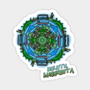 Duluth, Minnesota Themed Mandala Style Drawing Magnet