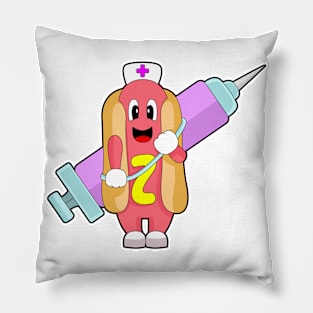 Hotdog Nurse Syringe Pillow