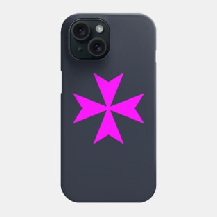 St. John's Cross / Maltese Cross (pink) Phone Case