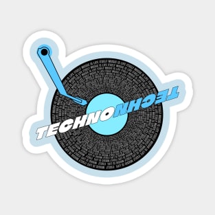 house music is life techno themed design Magnet