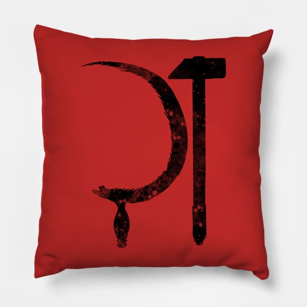 hammer and sickle USSR Pillow by Kotolevskiy