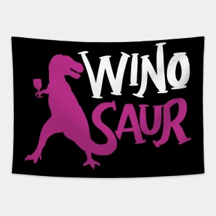 WinoSaur - Funny Wine lover shirts and gifts - T-Rex Tapestry