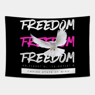 Black & Pink Freedom Streetwear Tapestry