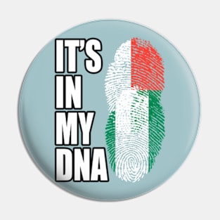 Malagasy And Nigerian Mix Heritage DNA Flag Pin