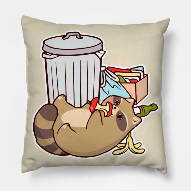 Trash Panda Pillow by SarahJoncas