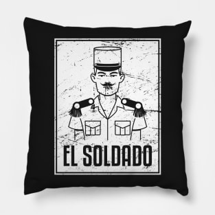 El Soldado | Loteria Mexican Tarot Card Pillow