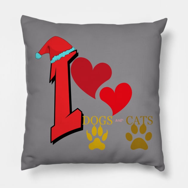 I like dogs and cats Pillow by s-ch10