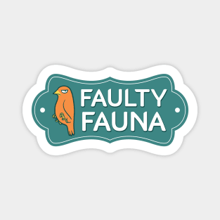 Faulty Fauna Logo Magnet