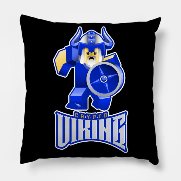 crypto block viking Pillow by Smart Digital Payments 