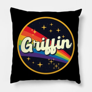 Griffin // Rainbow In Space Vintage Style Pillow