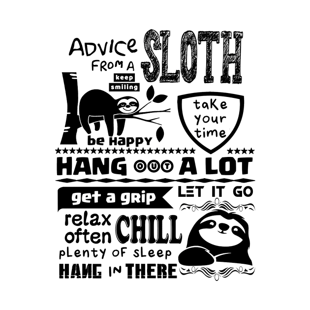 Advice from a Sloth by Jambo Designs