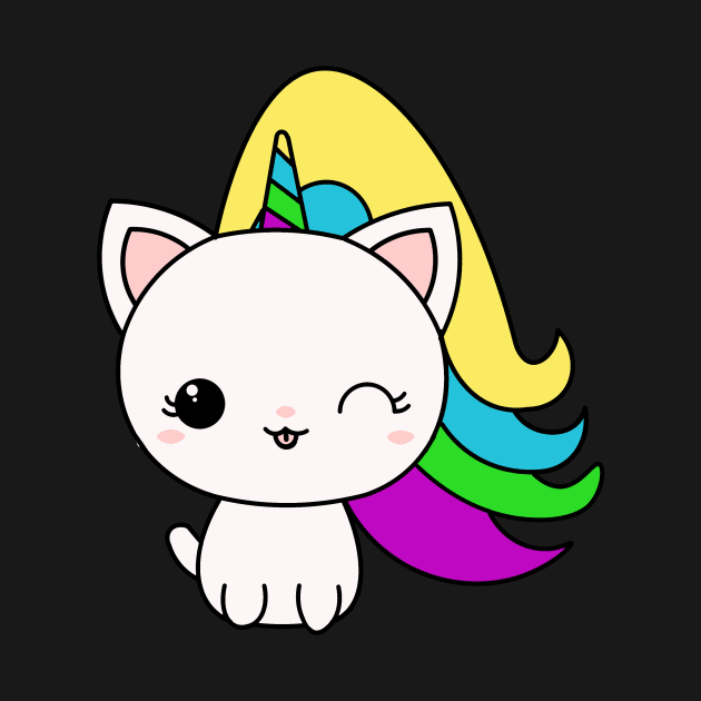 Unicat Unicorn Kawaii Cat by charlescheshire