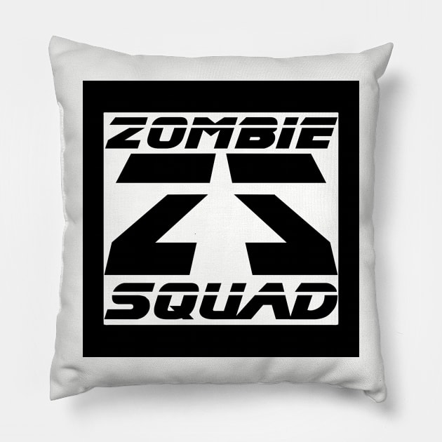 Zombie Squad ZS Replicant (Black) Pillow by Zombie Squad Clothing