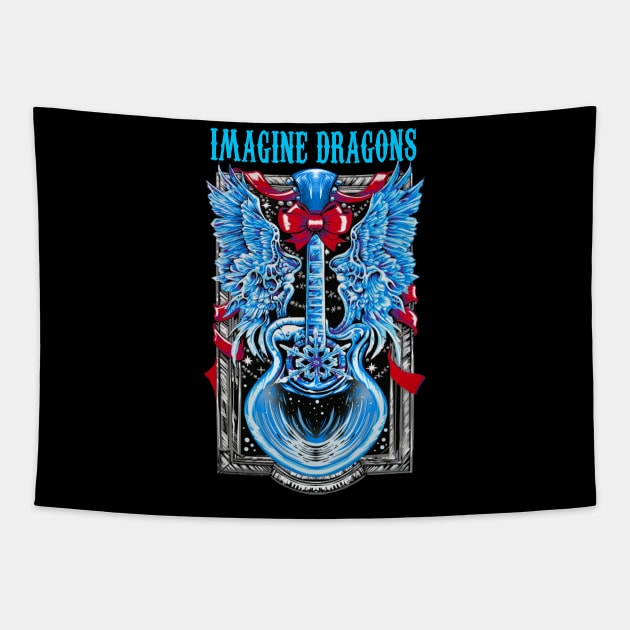 IMAGINE DRAGON BAND Tapestry by Angelic Cyberpunk